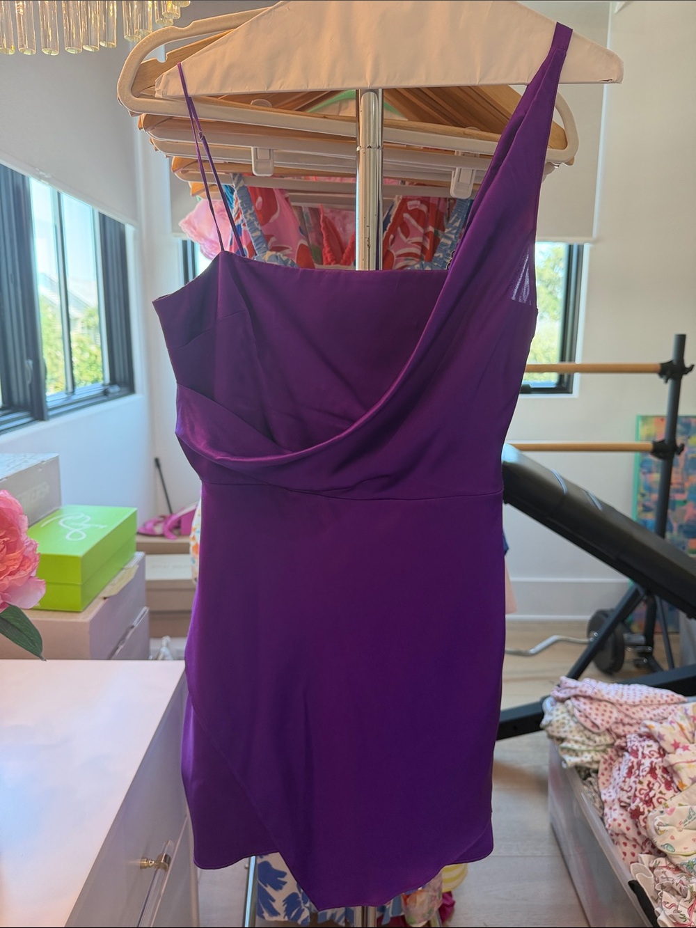 Amanda Uprichard Violet One-Shoulder Cocktail Dress
